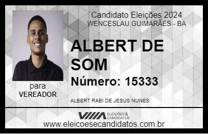 Candidato ALBERT DE SOM 2024 - WENCESLAU GUIMARÃES - Eleições