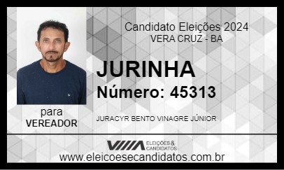 Candidato JURINHA 2024 - VERA CRUZ - Eleições