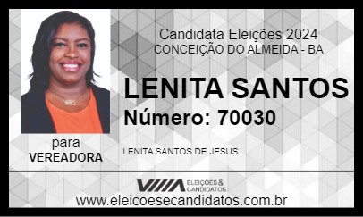 Candidato LENITA SANTOS 2024 - CONCEIÇÃO DO ALMEIDA - Eleições