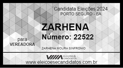 Candidato ZARHENA 2024 - PORTO SEGURO - Eleições