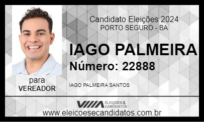 Candidato IAGO PALMEIRA 2024 - PORTO SEGURO - Eleições