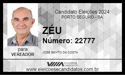 Candidato ZÉU 2024 - PORTO SEGURO - Eleições