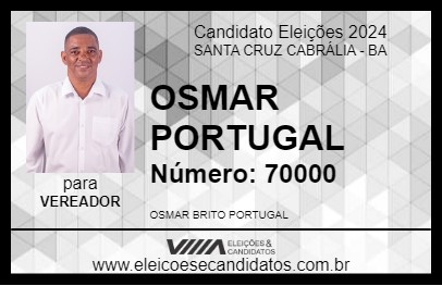 Candidato OSMAR PORTUGAL 2024 - SANTA CRUZ CABRÁLIA - Eleições