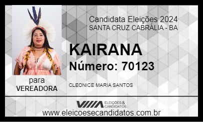 Candidato KAIRANA 2024 - SANTA CRUZ CABRÁLIA - Eleições