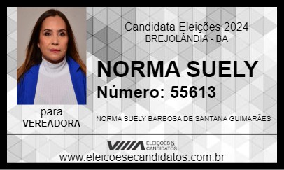 Candidato NORMA SUELY 2024 - BREJOLÂNDIA - Eleições