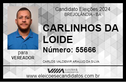 Candidato CARLINHO DA LOIDE 2024 - BREJOLÂNDIA - Eleições