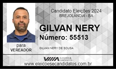 Candidato GILVAN NERY 2024 - BREJOLÂNDIA - Eleições