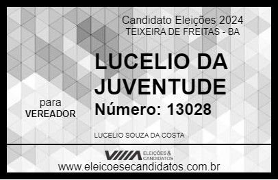 Candidato LUCELIO DA JUVENTUDE 2024 - TEIXEIRA DE FREITAS - Eleições