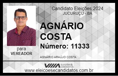 Candidato AGNÁRIO COSTA 2024 - JUCURUÇU - Eleições