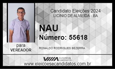 Candidato NAU 2024 - LICÍNIO DE ALMEIDA - Eleições