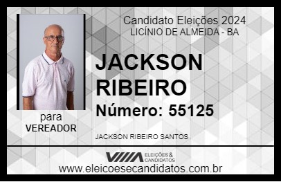 Candidato JACKSON RIBEIRO 2024 - LICÍNIO DE ALMEIDA - Eleições