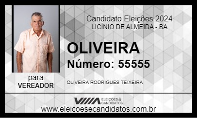 Candidato OLIVEIRA 2024 - LICÍNIO DE ALMEIDA - Eleições