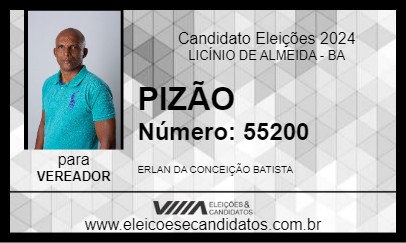 Candidato PIZÃO 2024 - LICÍNIO DE ALMEIDA - Eleições