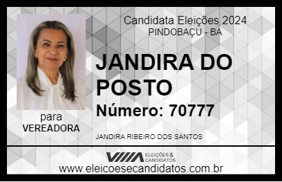 Candidato JANDIRA DO POSTO 2024 - PINDOBAÇU - Eleições