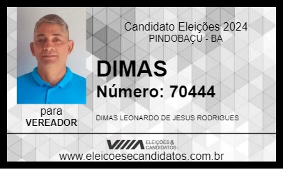 Candidato DIMAS 2024 - PINDOBAÇU - Eleições