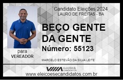 Candidato BEÇO GENTE DA GENTE 2024 - LAURO DE FREITAS - Eleições