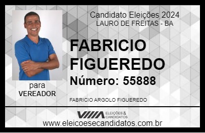 Candidato FABRICIO FIGUEREDO 2024 - LAURO DE FREITAS - Eleições