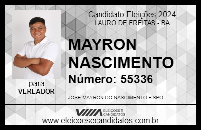 Candidato MAYRON NASCIMENTO 2024 - LAURO DE FREITAS - Eleições