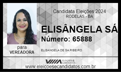 Candidato ELISÂNGELA SÁ 2024 - RODELAS - Eleições