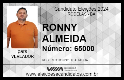 Candidato RONNY ALMEIDA 2024 - RODELAS - Eleições