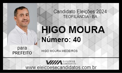 Candidato HIGO MOURA 2024 - TEOFILÂNDIA - Eleições