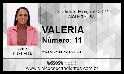 Candidato VALERIA 2024 - AIQUARA - Eleições