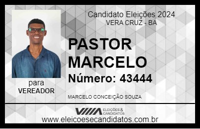 Candidato PASTOR MARCELO 2024 - VERA CRUZ - Eleições