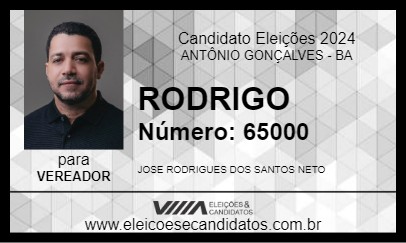 Candidato RODRIGO 2024 - ANTÔNIO GONÇALVES - Eleições