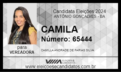 Candidato CAMILA 2024 - ANTÔNIO GONÇALVES - Eleições