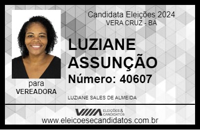 Candidato LUZIANE SALES 2024 - VERA CRUZ - Eleições