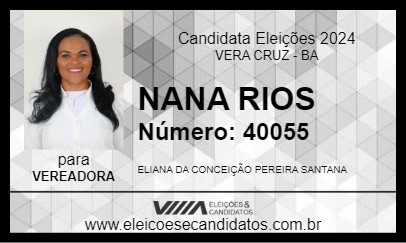 Candidato NANA RIOS 2024 - VERA CRUZ - Eleições