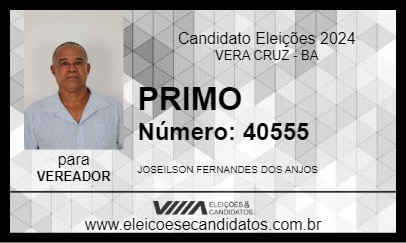 Candidato PRIMO 2024 - VERA CRUZ - Eleições