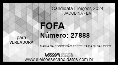 Candidato FOFA 2024 - JACOBINA - Eleições