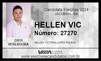 Candidato HELLEN VIC  2024 - JACOBINA - Eleições