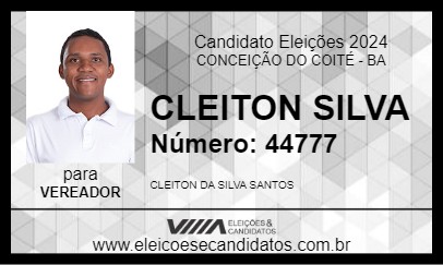 Candidato CLEITON SILVA 2024 - CONCEIÇÃO DO COITÉ - Eleições