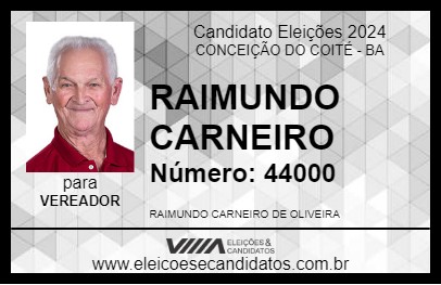 Candidato RAIMUNDO CARNEIRO 2024 - CONCEIÇÃO DO COITÉ - Eleições