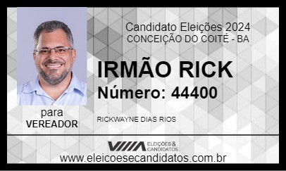 Candidato IRMÃO RICK 2024 - CONCEIÇÃO DO COITÉ - Eleições