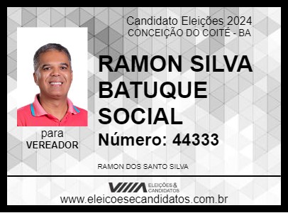 Candidato RAMON SILVA BATUQUE SOCIAL 2024 - CONCEIÇÃO DO COITÉ - Eleições