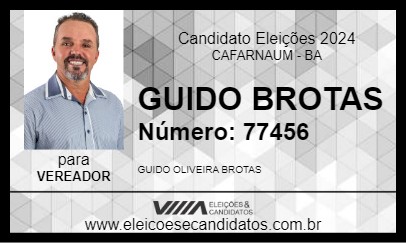 Candidato GUIDO BROTAS 2024 - CAFARNAUM - Eleições