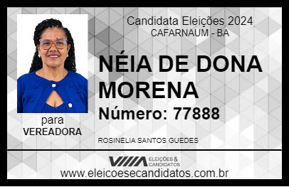 Candidato NÉIA DE DONA MORENA 2024 - CAFARNAUM - Eleições