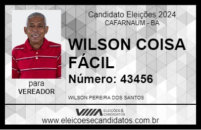 Candidato WILSON COISA FÁCIL 2024 - CAFARNAUM - Eleições