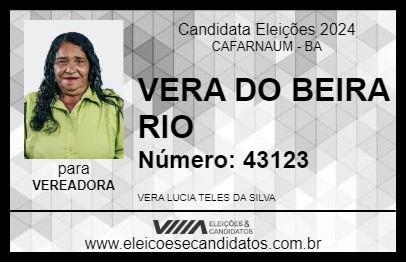 Candidato VERA DO BEIRA RIO 2024 - CAFARNAUM - Eleições