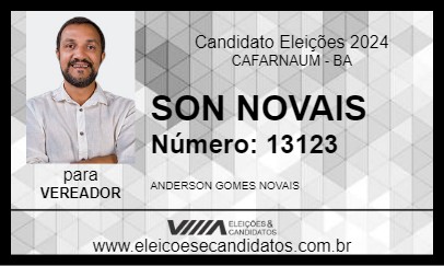 Candidato SON NOVAIS 2024 - CAFARNAUM - Eleições