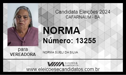 Candidato NORMA 2024 - CAFARNAUM - Eleições