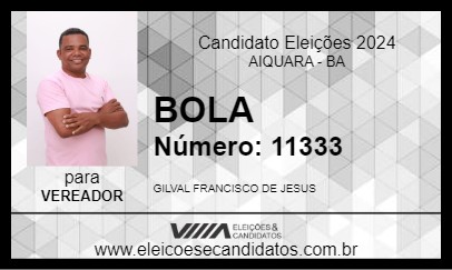 Candidato BOLA 2024 - AIQUARA - Eleições