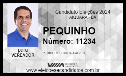 Candidato PEQUINHO 2024 - AIQUARA - Eleições