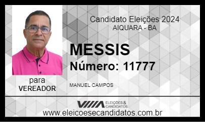 Candidato MESSIAS 2024 - AIQUARA - Eleições