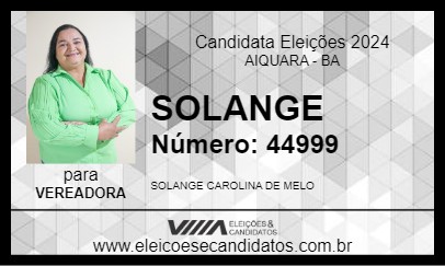 Candidato SOLANGE 2024 - AIQUARA - Eleições