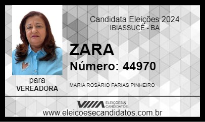 Candidato ZARA 2024 - IBIASSUCÊ - Eleições