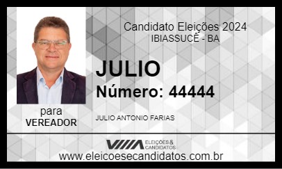 Candidato JULIO 2024 - IBIASSUCÊ - Eleições